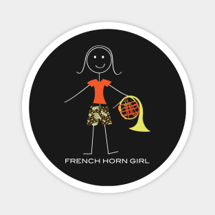 Funny Womens French Horn Girl Magnet